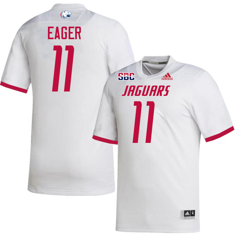 #11 Anthony Eager South Alabama Jaguars Jerseys,College Football Uniforms,Apparels Stitched-White